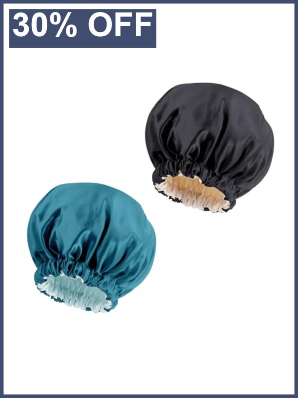 Double Layer Satin Sleep Bonnet for Women, 13 inch, Soft Elastic, Reversible